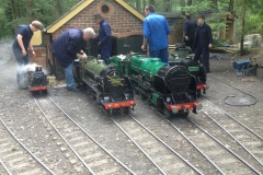 Morning preparations for running the engines