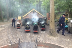 Locomotives steaming up